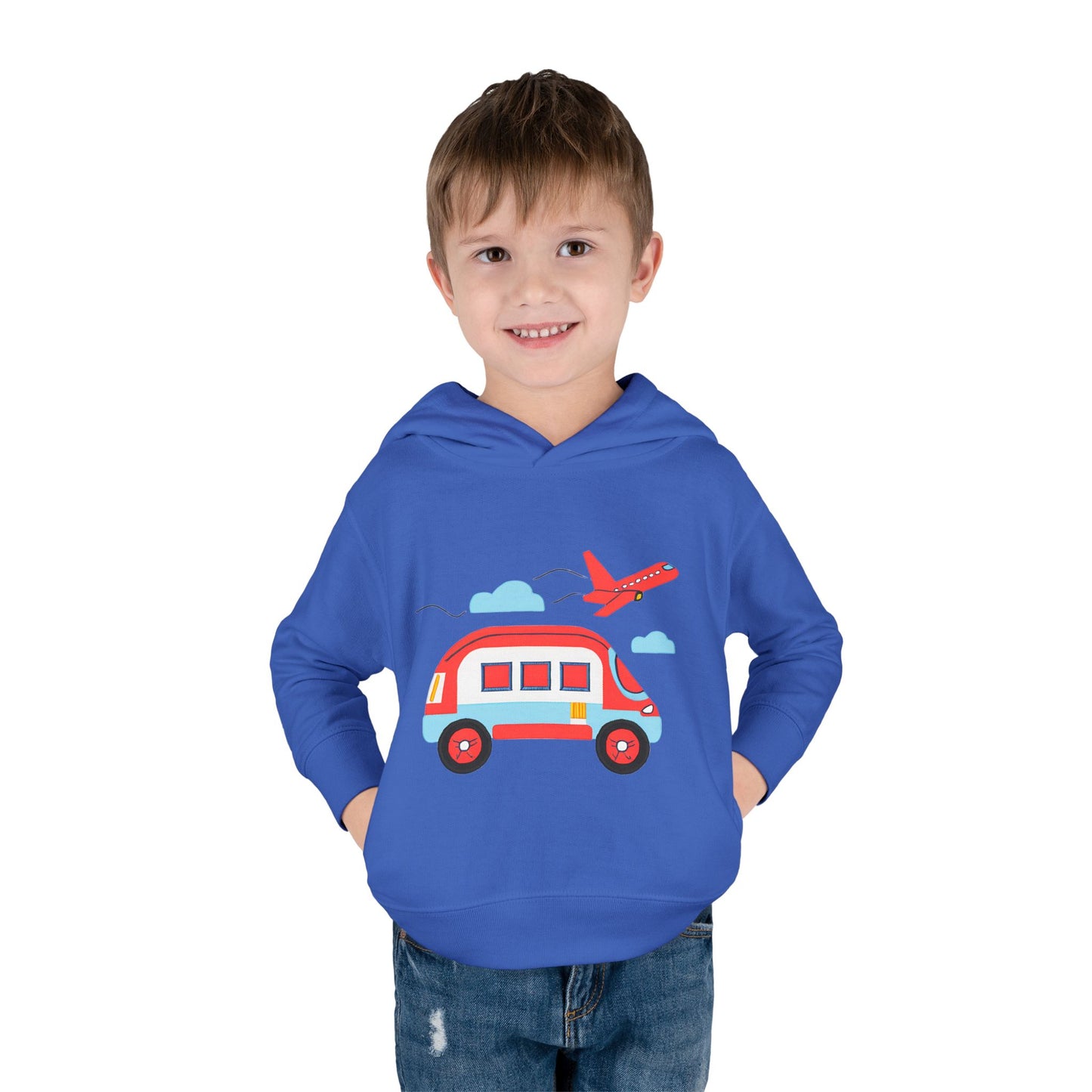 Airplane and Van Fleece Hoodie for Toddlers