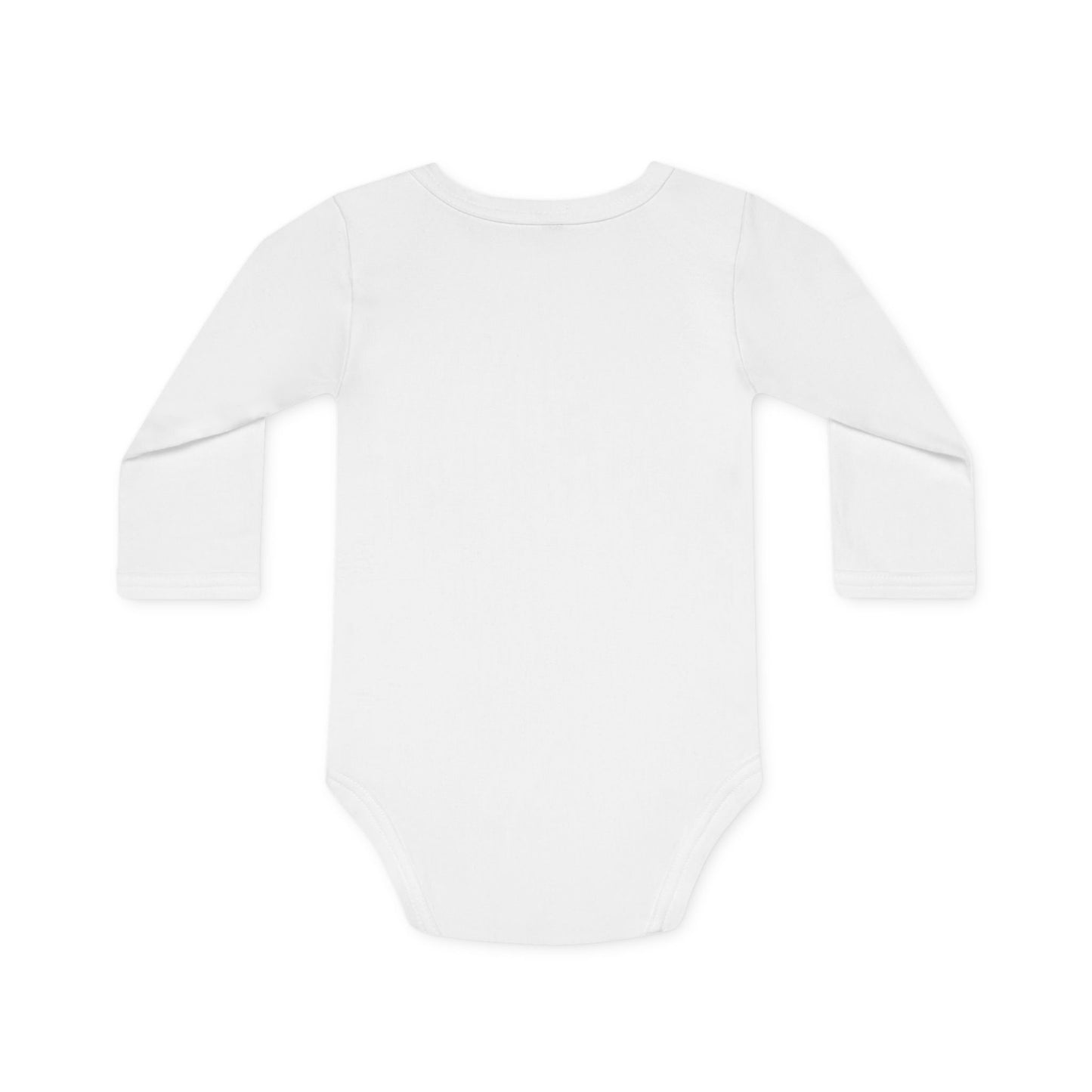 Baby Bodysuit — Cute Vintage Santa Face Holiday Long-Sleeve Organic Onesie