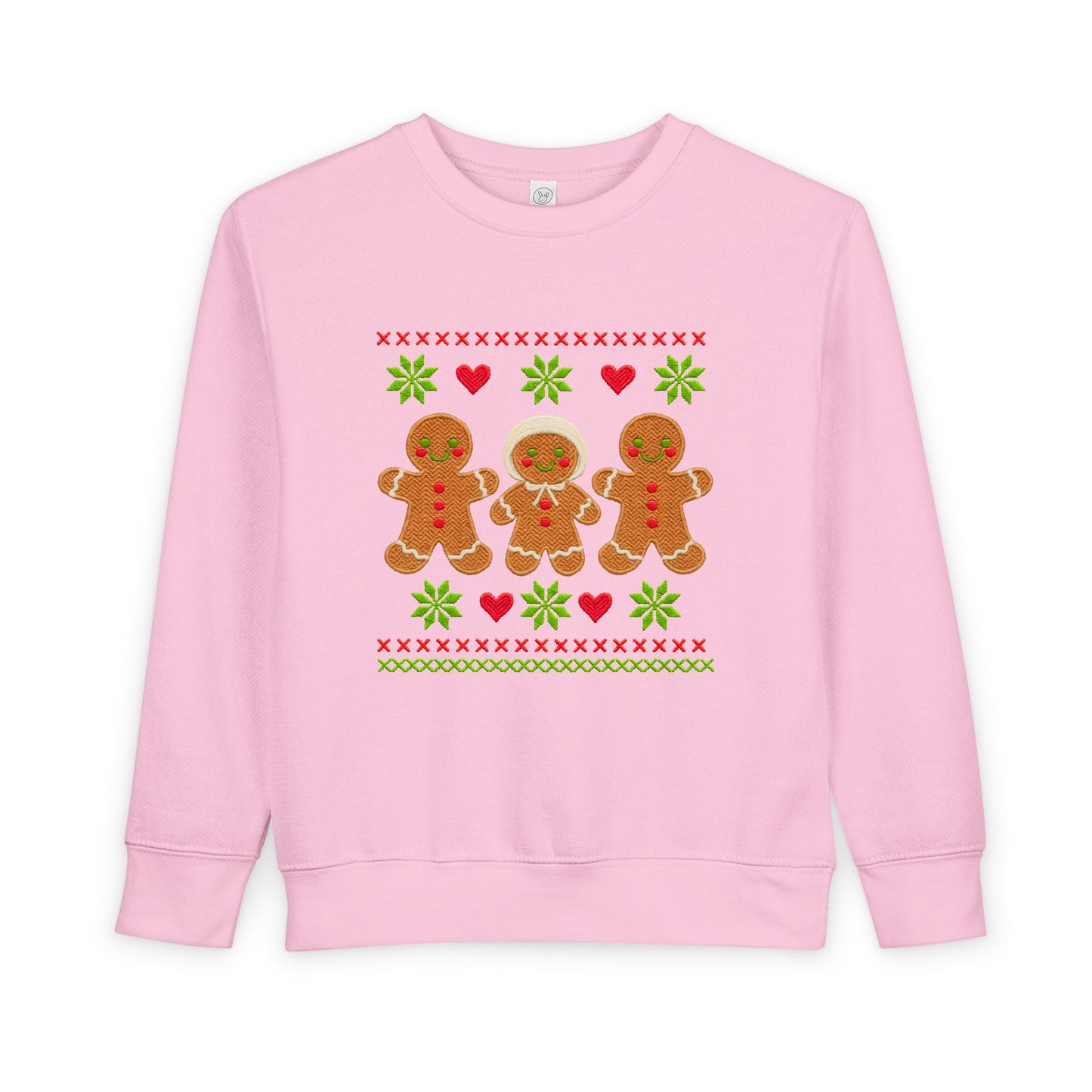 Toddler Sweatshirt - Cute Gingerbread Family Christmas Holiday Crewneck