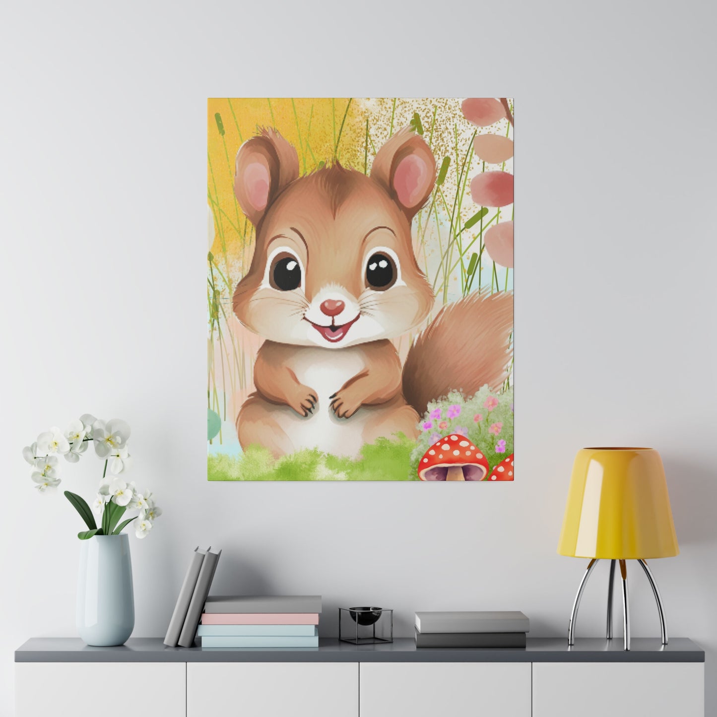 Baby Squirrel Matte Canvas Print, Stretched 0.75”