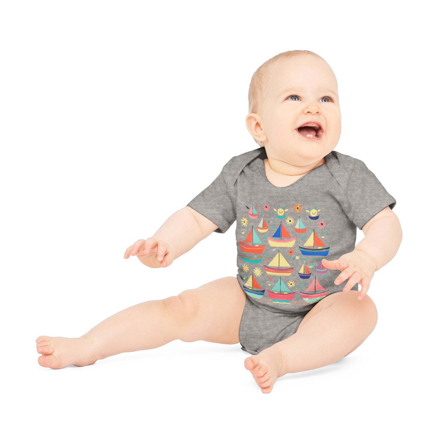 Nautical Sailboat Organic Bodysuit