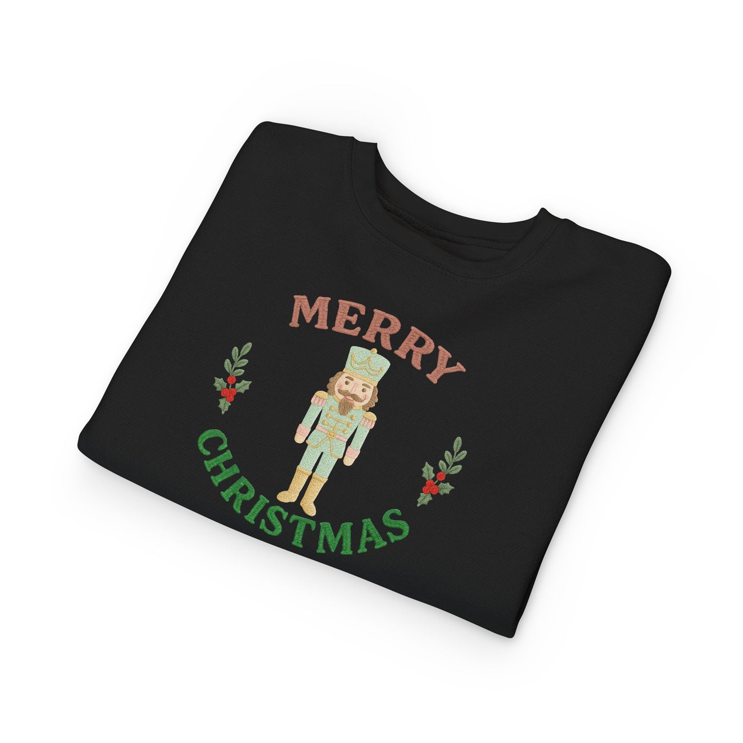 Toddler Sweatshirt — Merry Christmas Nutcracker Holiday Sweatshirt for Kids
