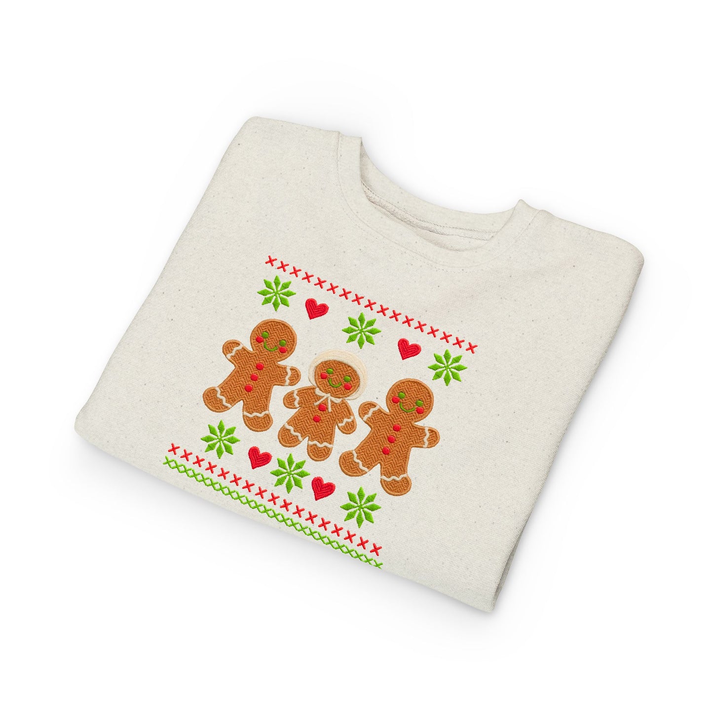 Toddler Sweatshirt - Cute Gingerbread Family Christmas Holiday Crewneck