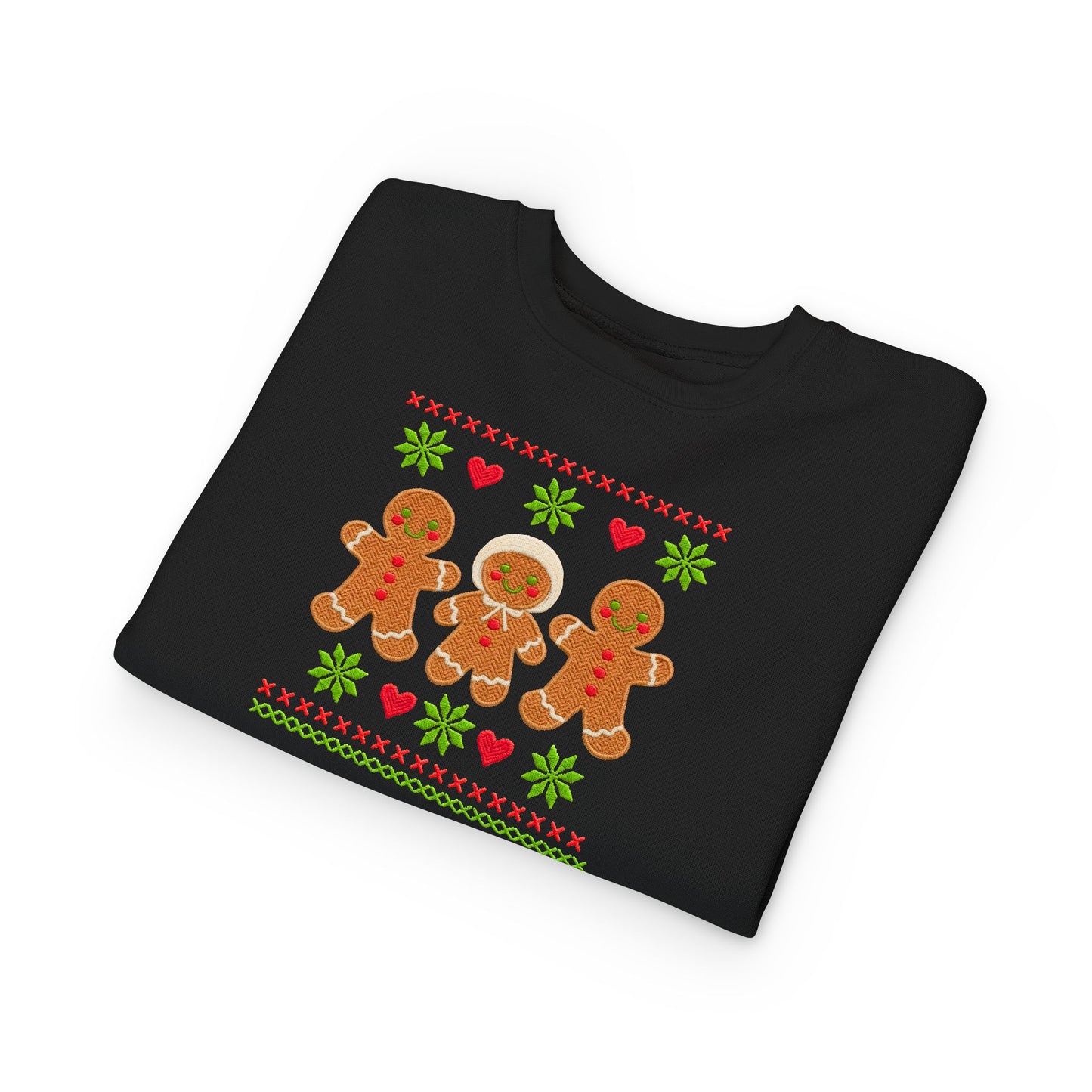 Toddler Sweatshirt - Cute Gingerbread Family Christmas Holiday Crewneck