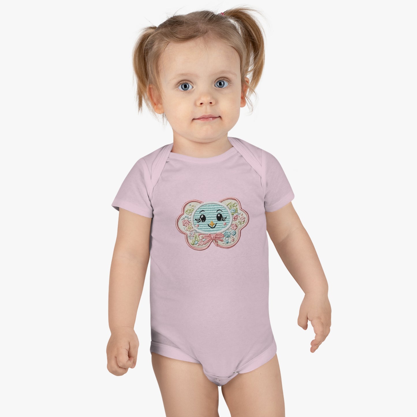 Cute Pacifier Baby Short Sleeve Onesie