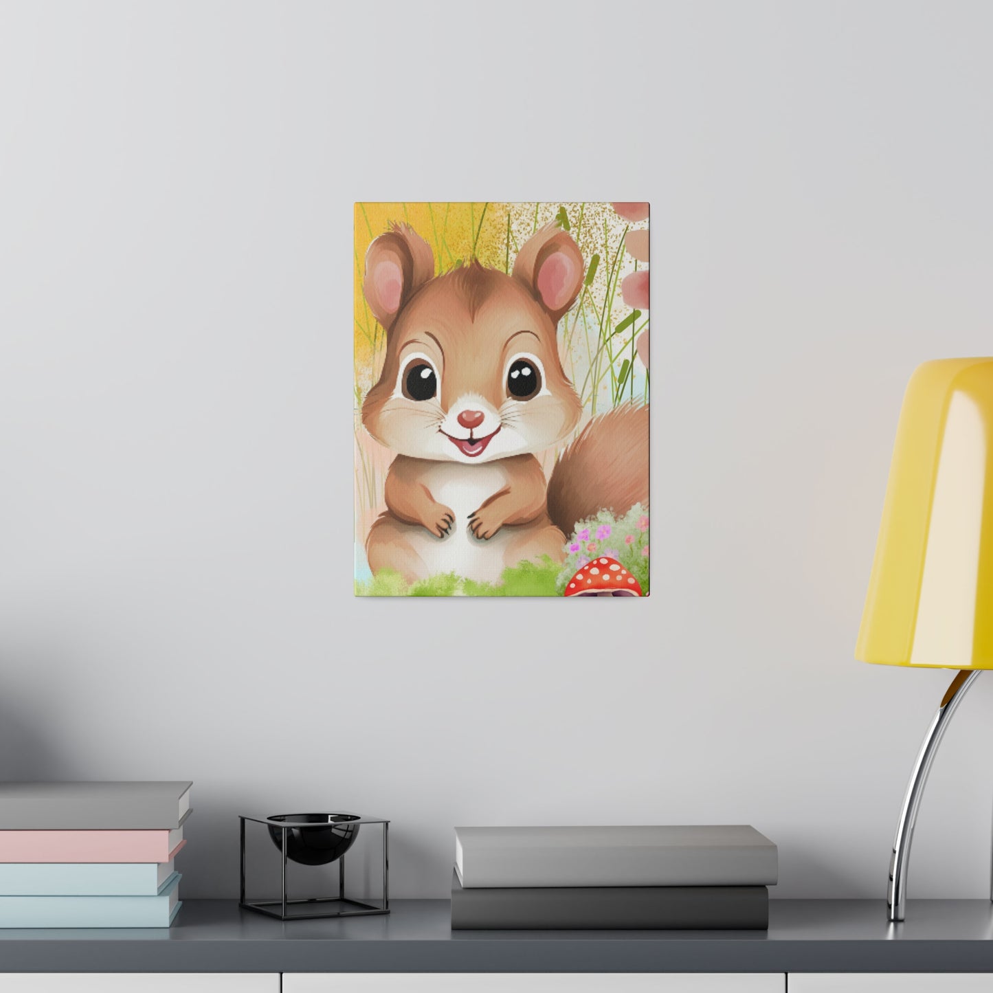 Baby Squirrel Matte Canvas Print, Stretched 0.75”