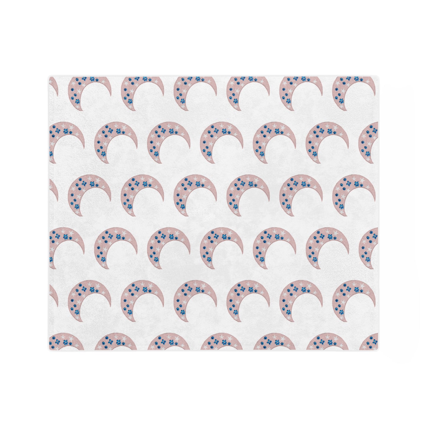 Pink Moon Velveteen Minky Blanket