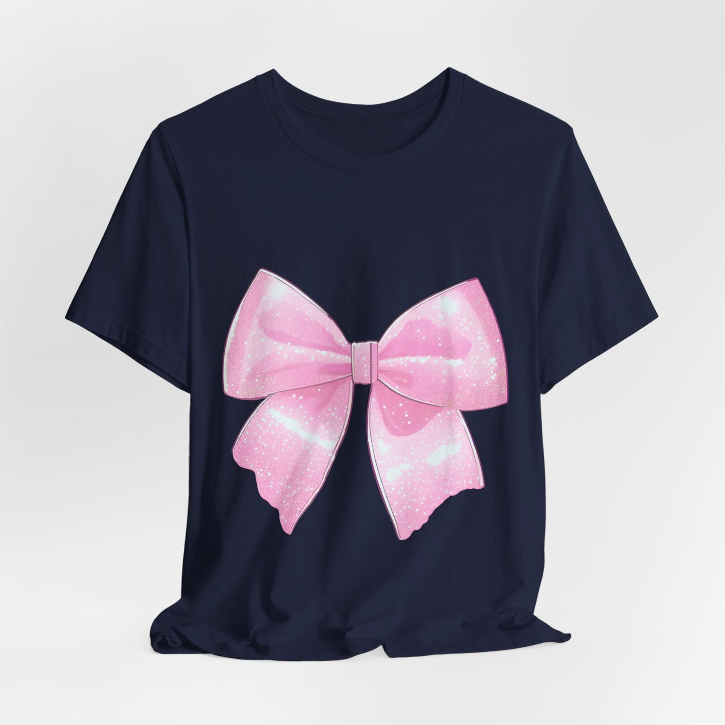 Mom Pink Coquette Bow Jersey Short Sleeve Tee