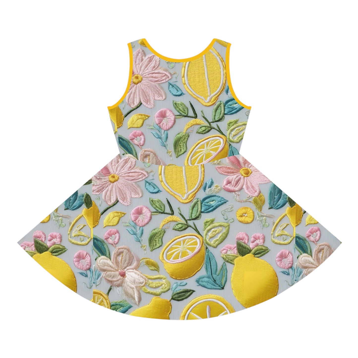 Ella Bella Lemons and Flowers Girls' Sleeveless Sundress