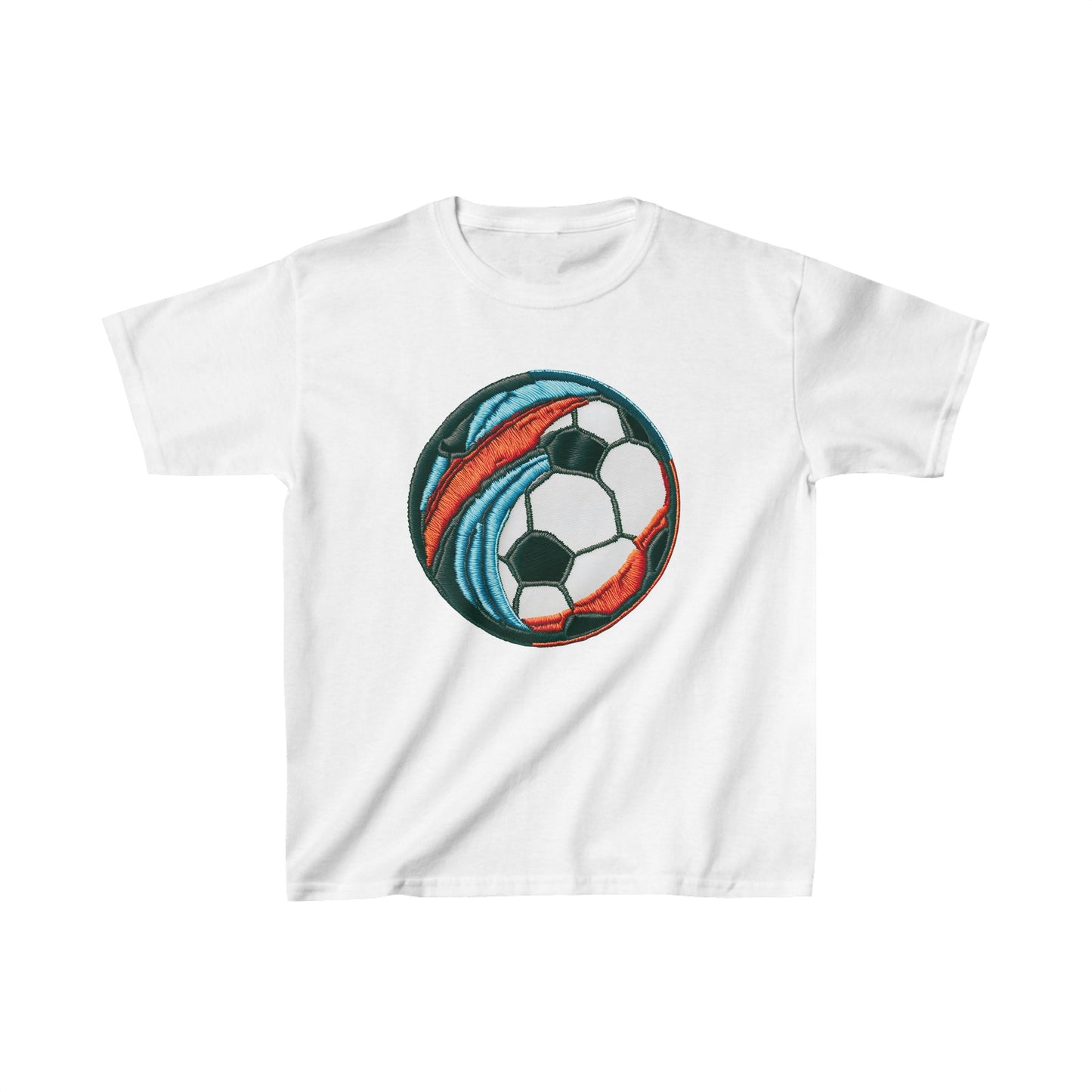 Soccer Ball Print Kids Heavy Cotton Tee