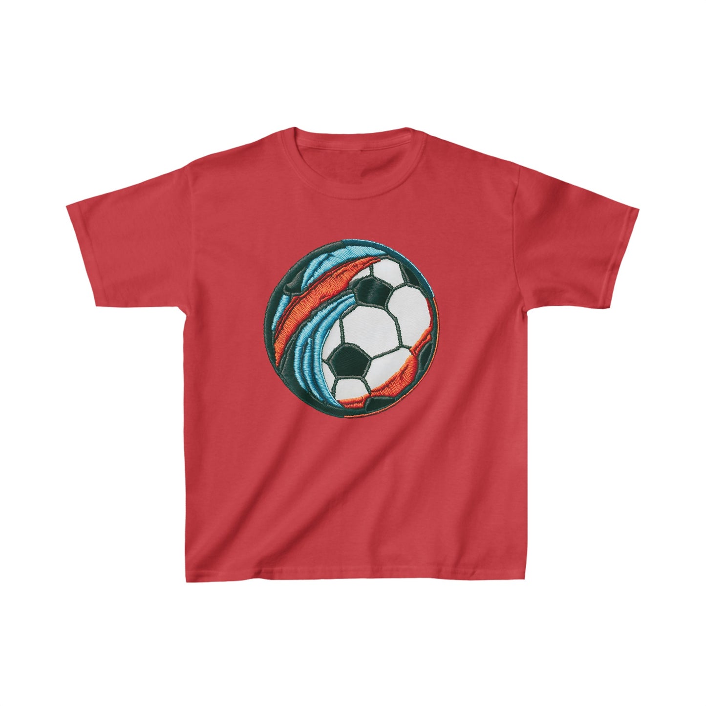 Soccer Ball Print Kids Heavy Cotton Tee