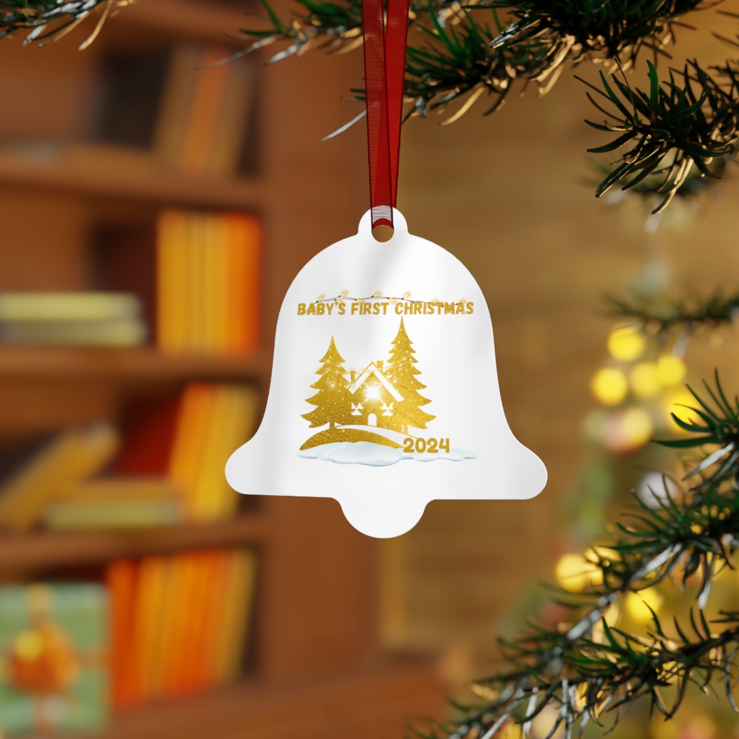 Christmas Bell Metal Ornament