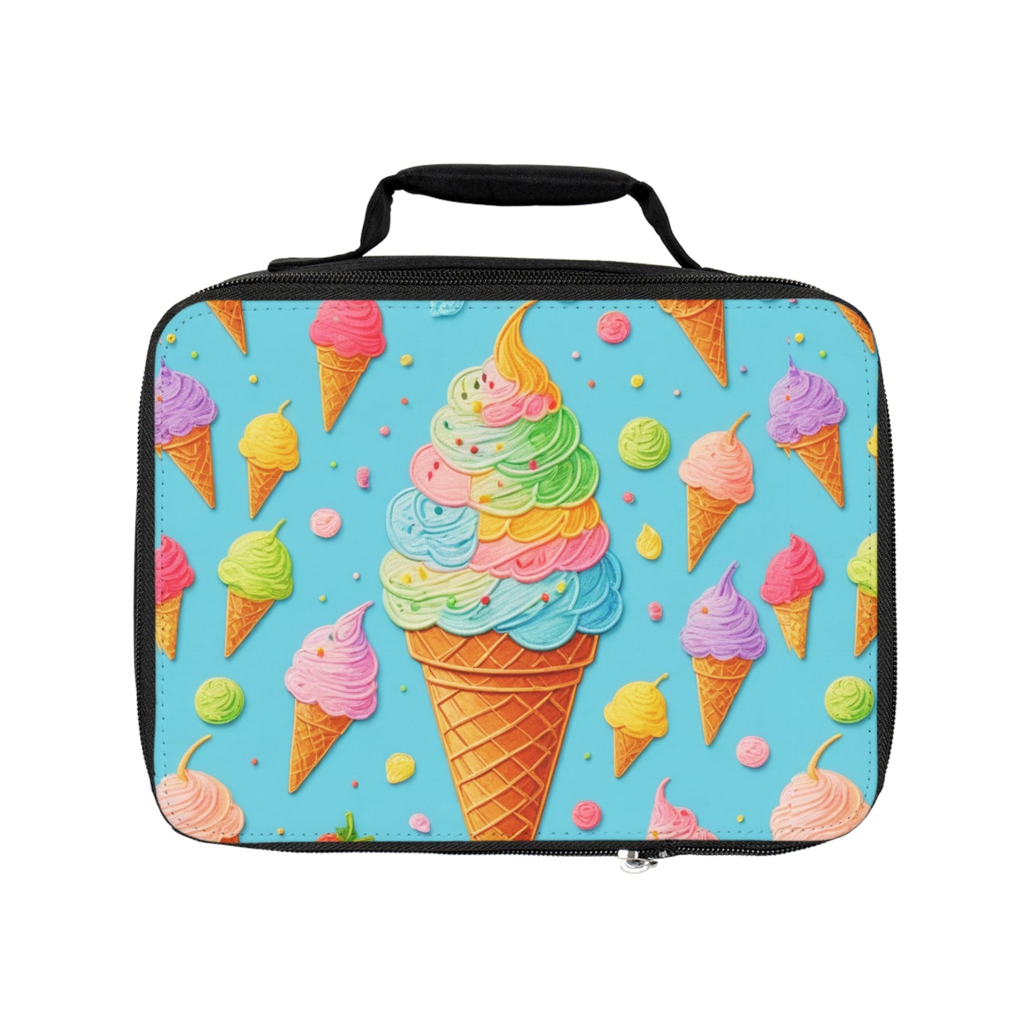 Ice Cream Cones Insulated Lunch Bag