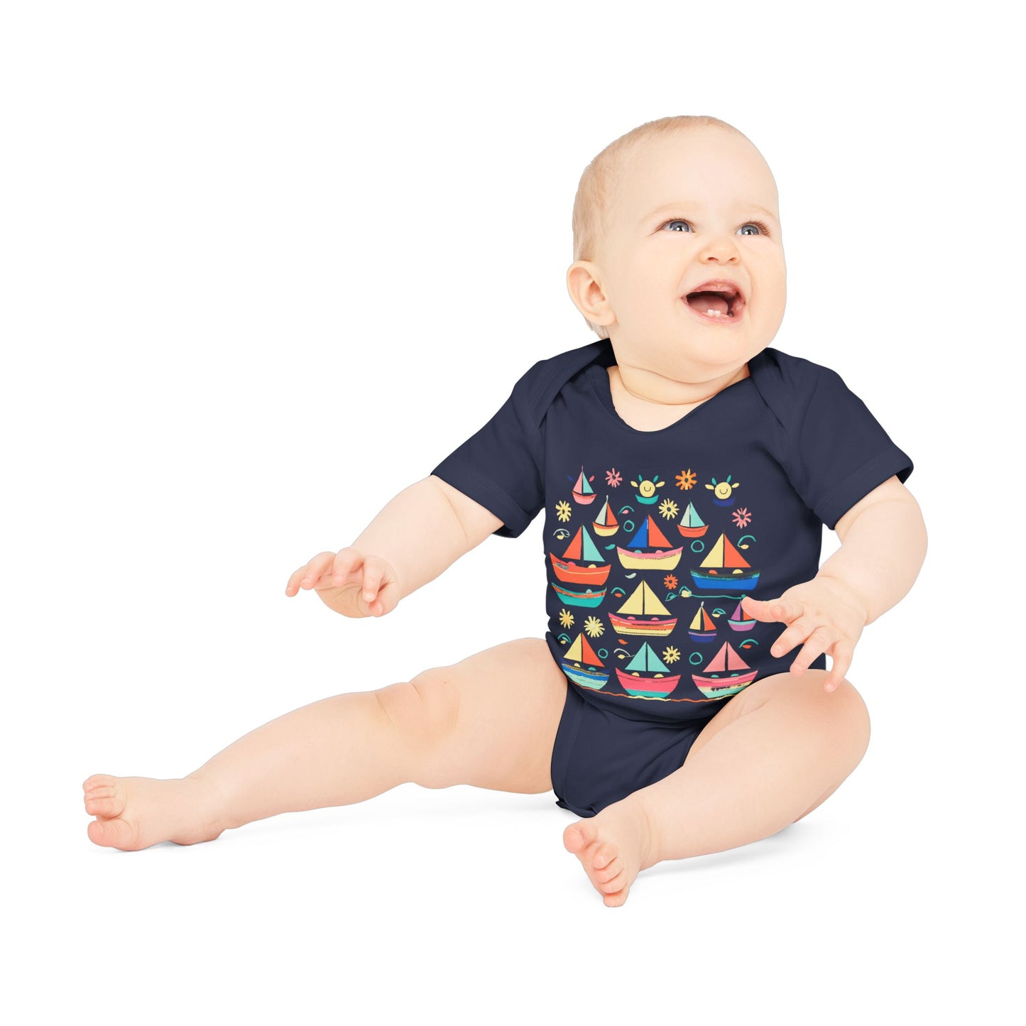 Nautical Sailboat Organic Bodysuit