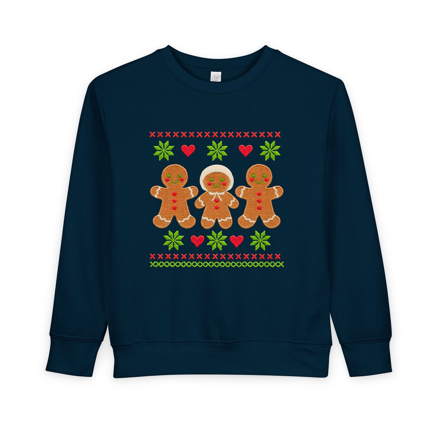 Toddler Sweatshirt - Cute Gingerbread Family Christmas Holiday Crewneck