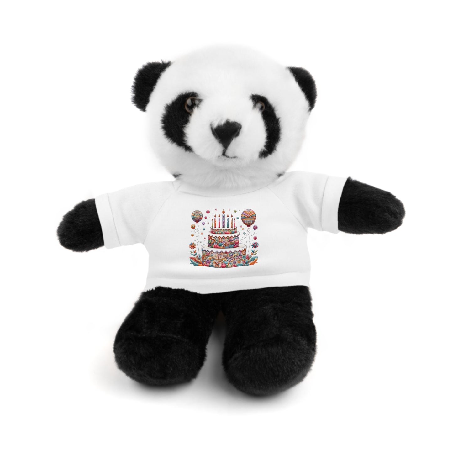 Birthday Cake Print Stuffed Animals with Tee