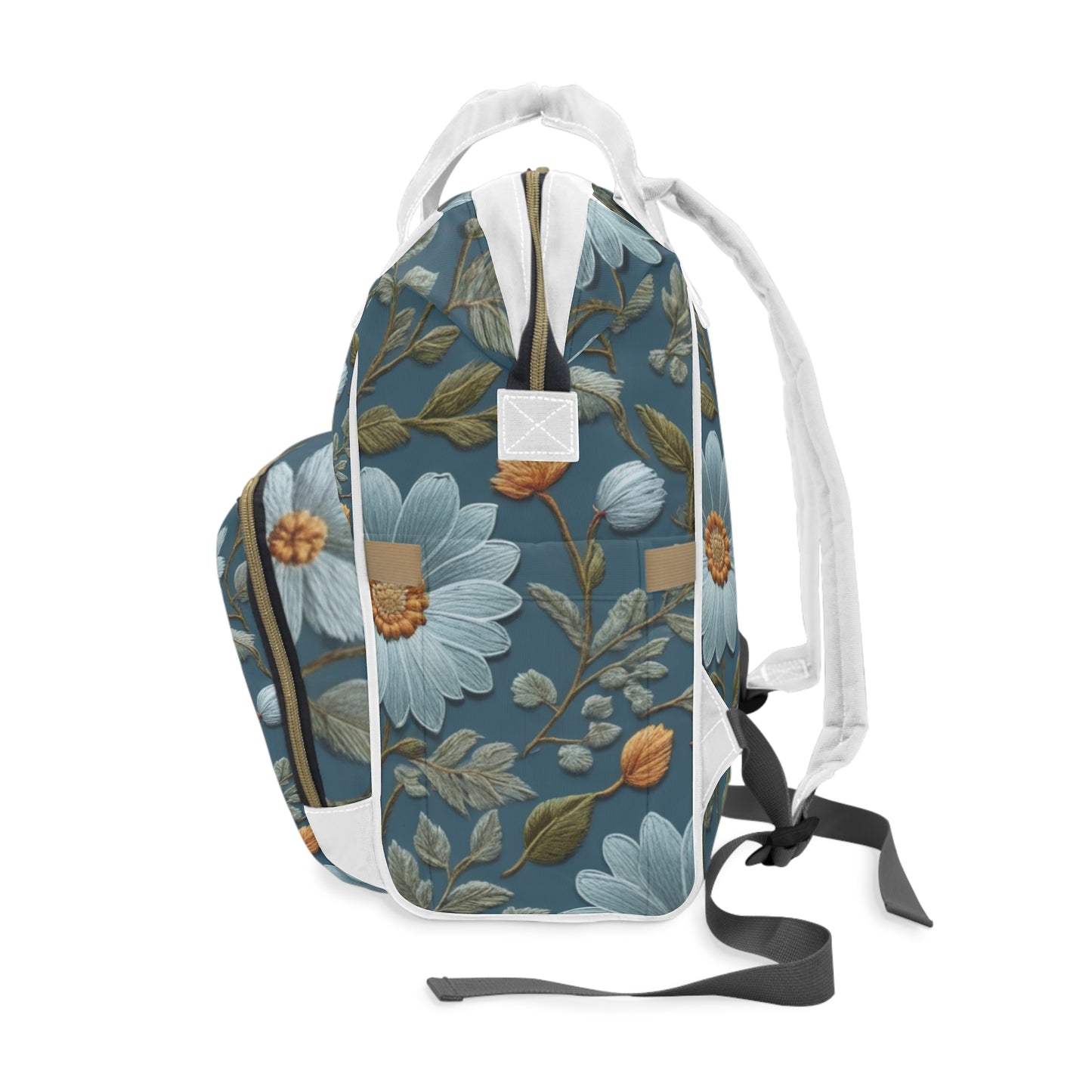 Leaves and Flowers Multifunctional Diaper Backpack