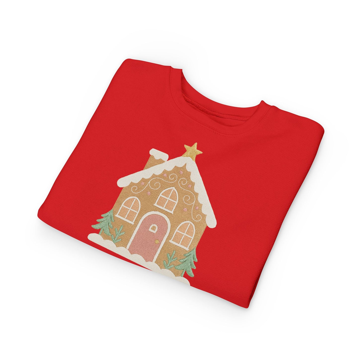 Toddler Sweatshirt - Cute Gingerbread House Christmas Pullover for Kids