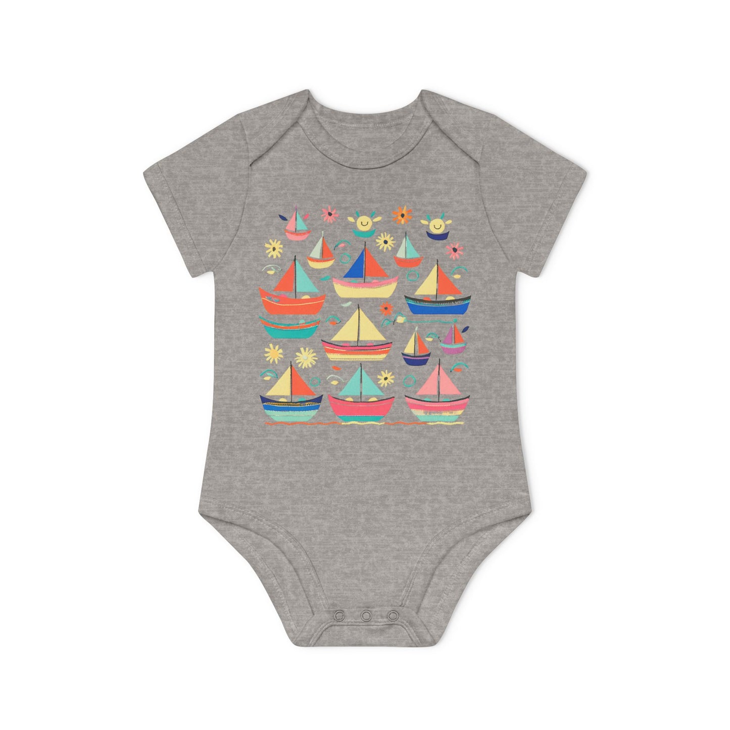 Nautical Sailboat Organic Bodysuit