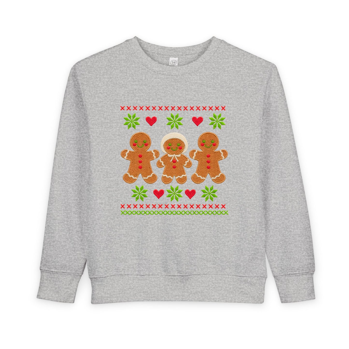 Toddler Sweatshirt - Cute Gingerbread Family Christmas Holiday Crewneck
