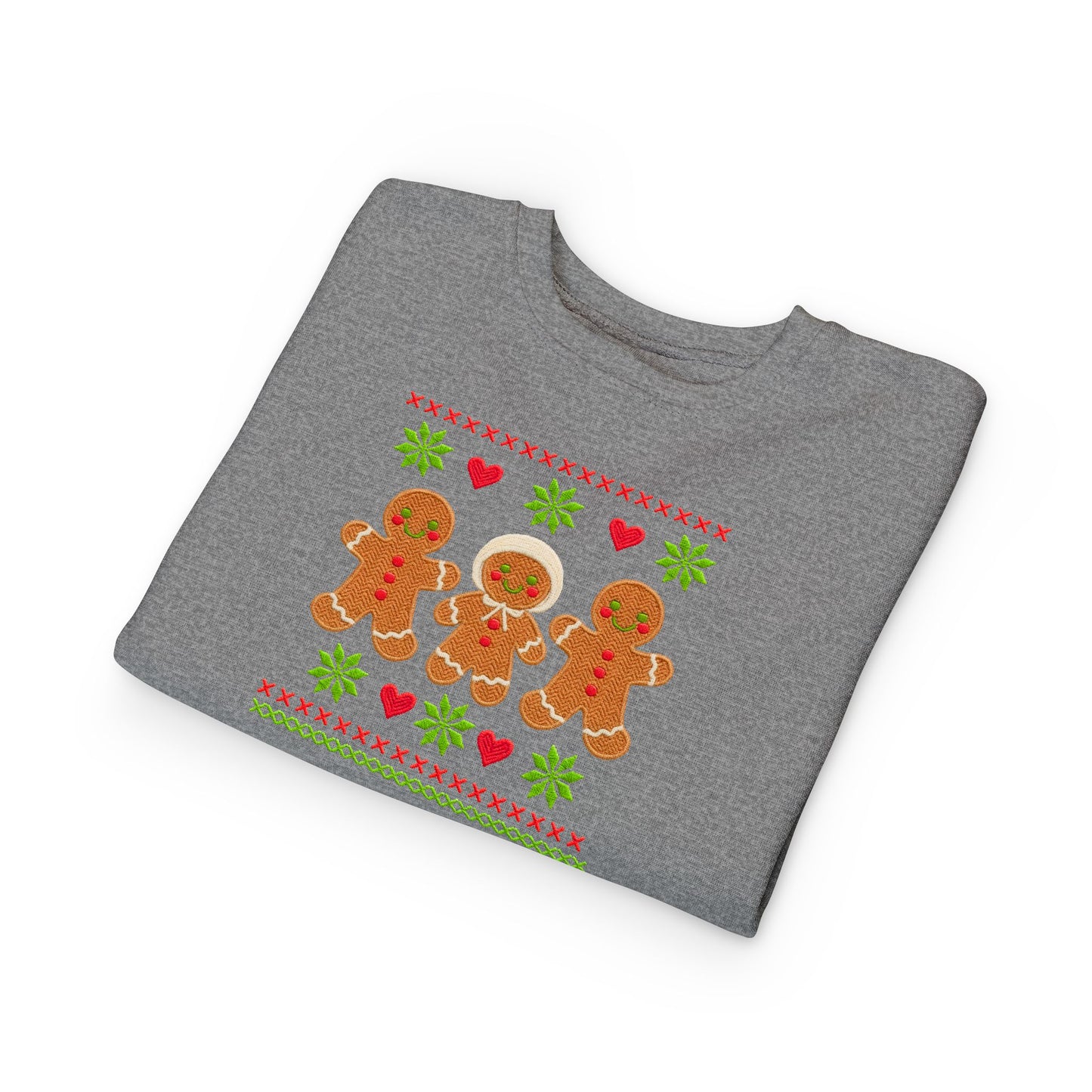 Toddler Sweatshirt - Cute Gingerbread Family Christmas Holiday Crewneck