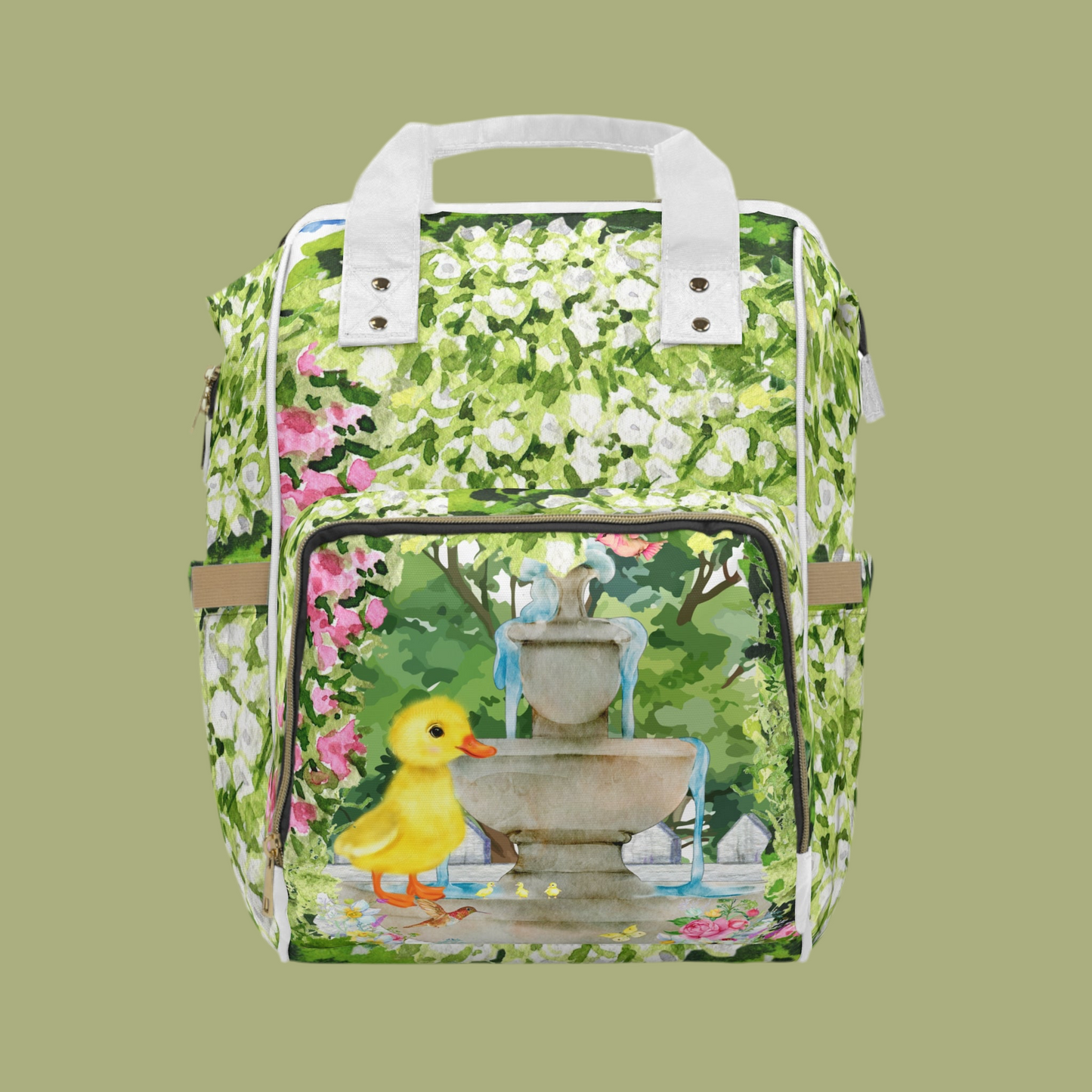 Garden Fountain Multifunctional Diaper Backpack