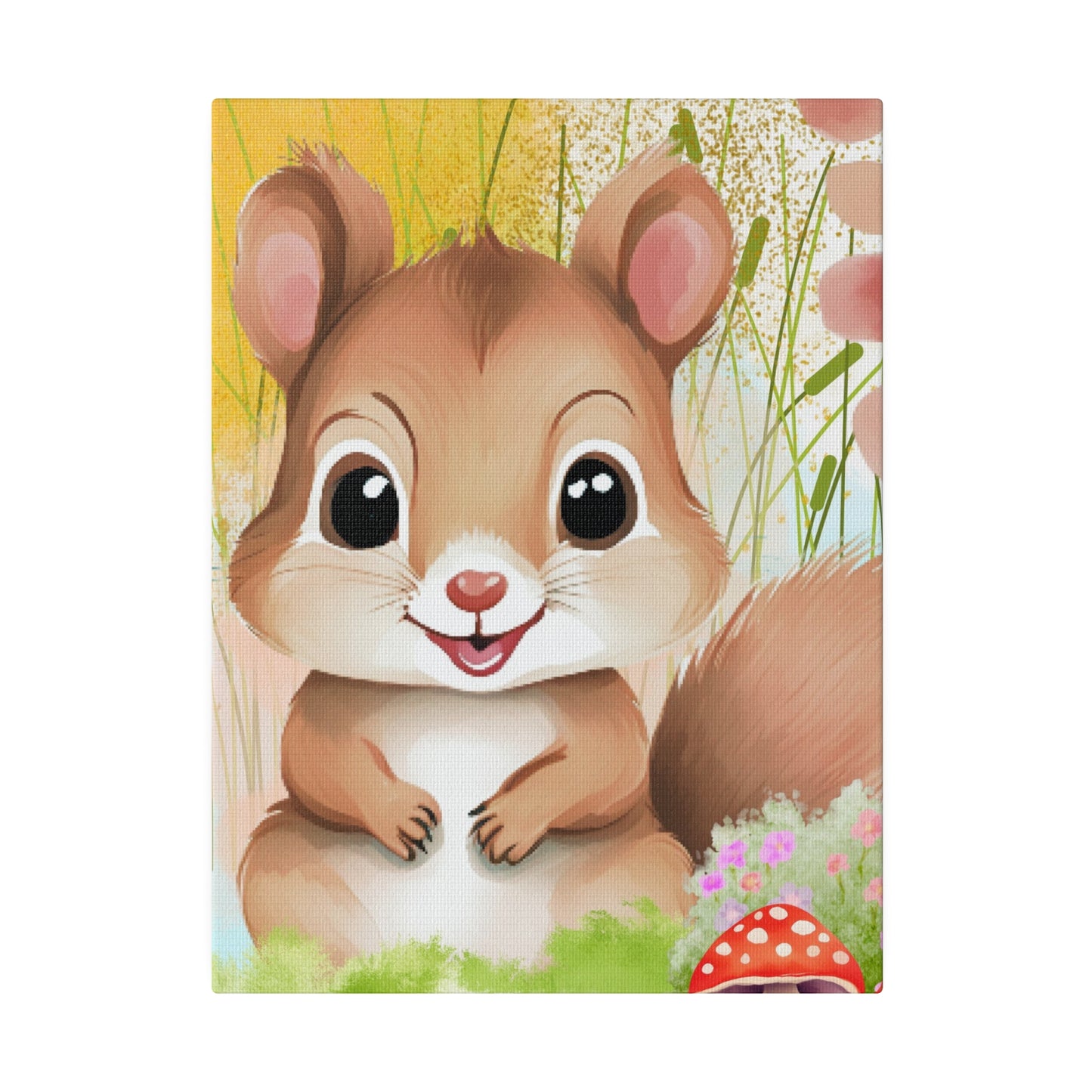 Baby Squirrel Matte Canvas Print, Stretched 0.75”