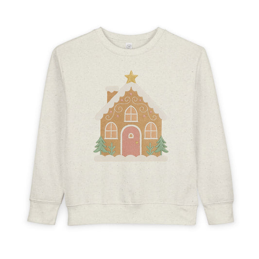 Toddler Sweatshirt - Cute Gingerbread House Christmas Pullover for Kids