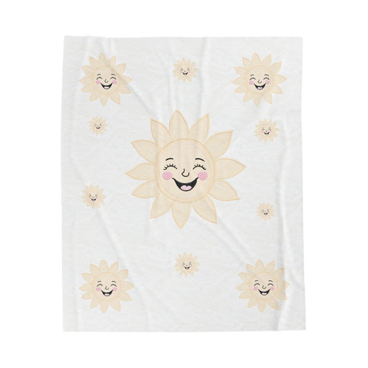 Bright Sunshine Velveteen Plush Blanket