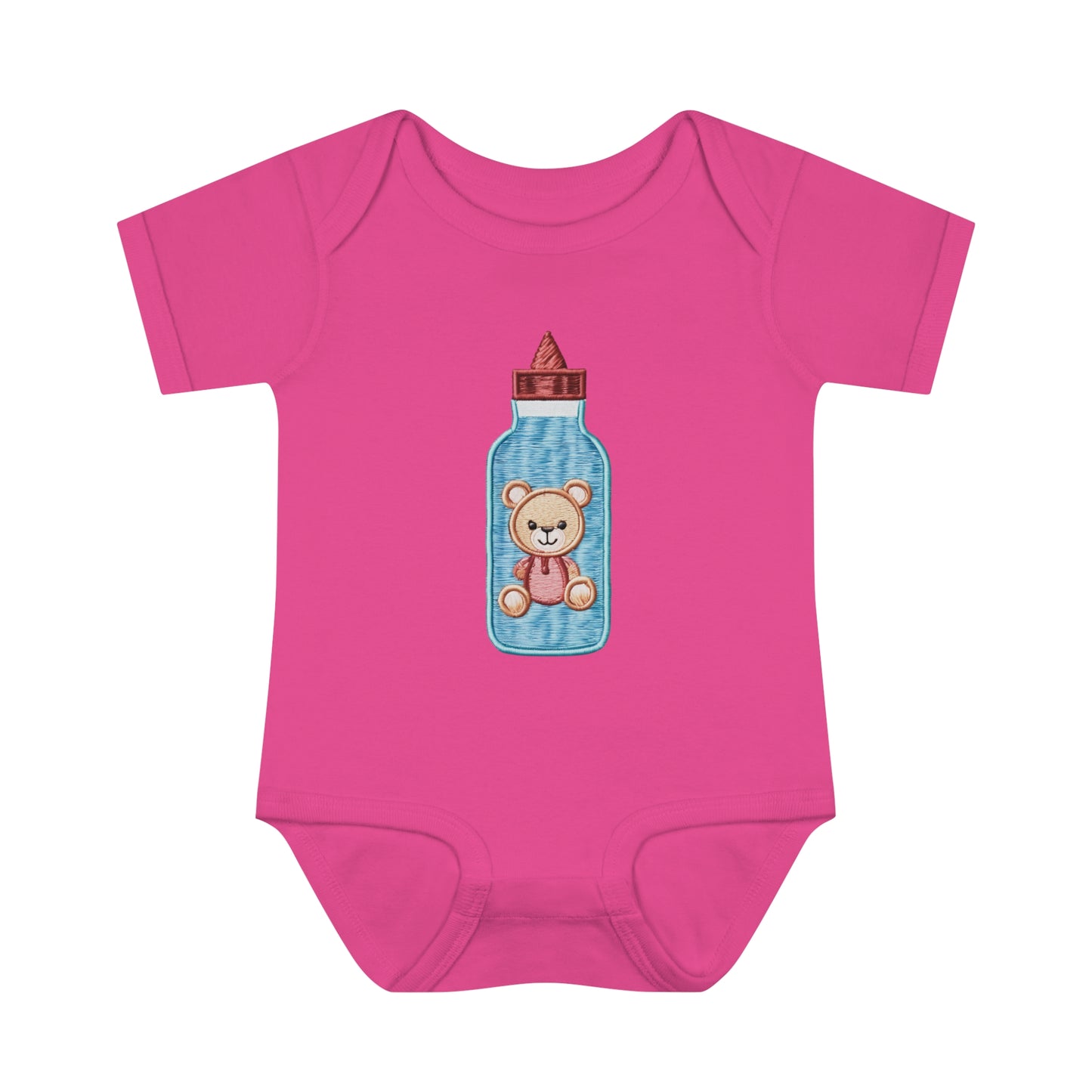 Bottle  One-Piece Design Infant Baby Rib Bodysuit