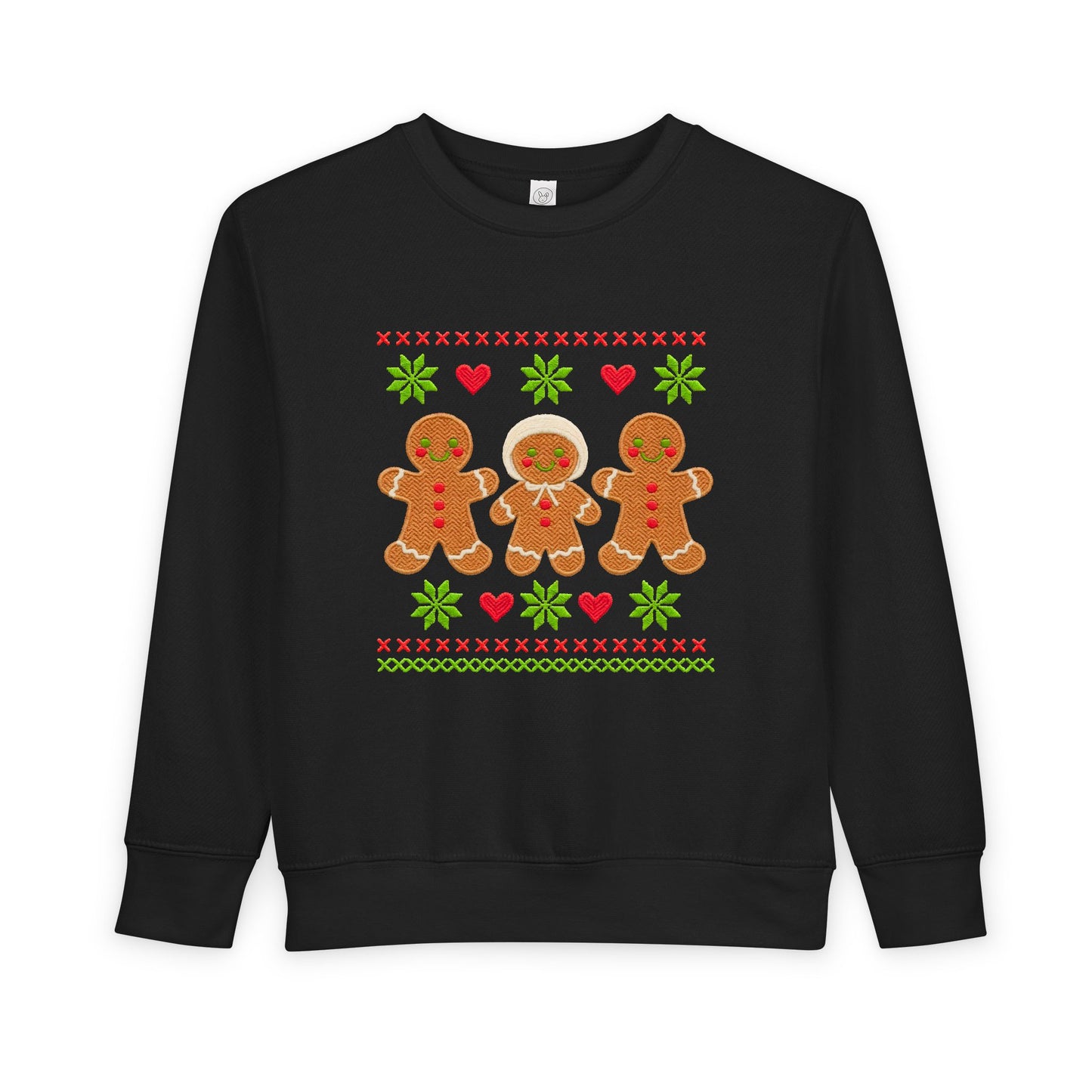 Toddler Sweatshirt - Cute Gingerbread Family Christmas Holiday Crewneck