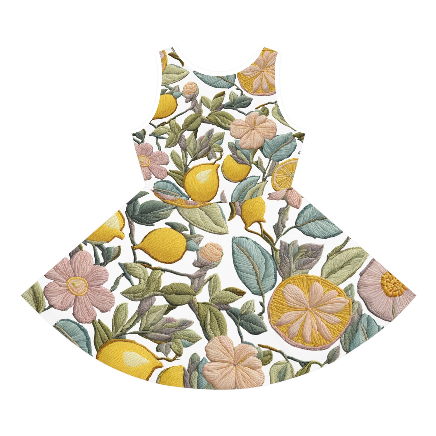 Lemon Garden Girls' Sleeveless Sundress