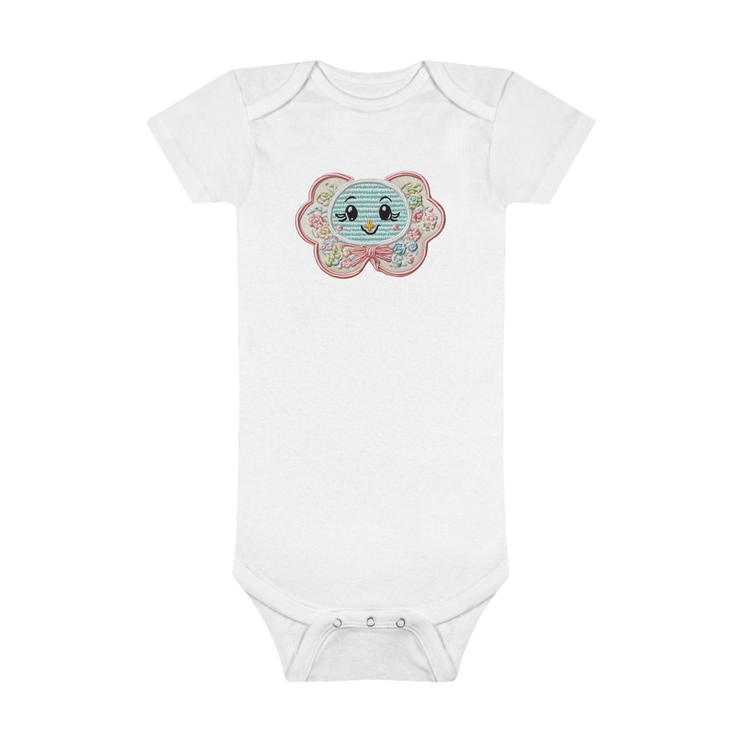 Cute Pacifier Baby Short Sleeve Onesie