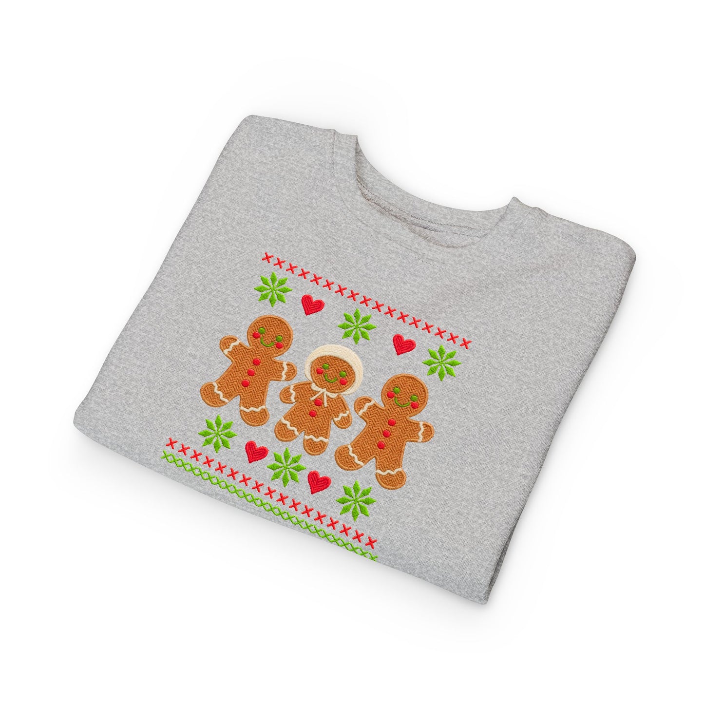 Toddler Sweatshirt - Cute Gingerbread Family Christmas Holiday Crewneck