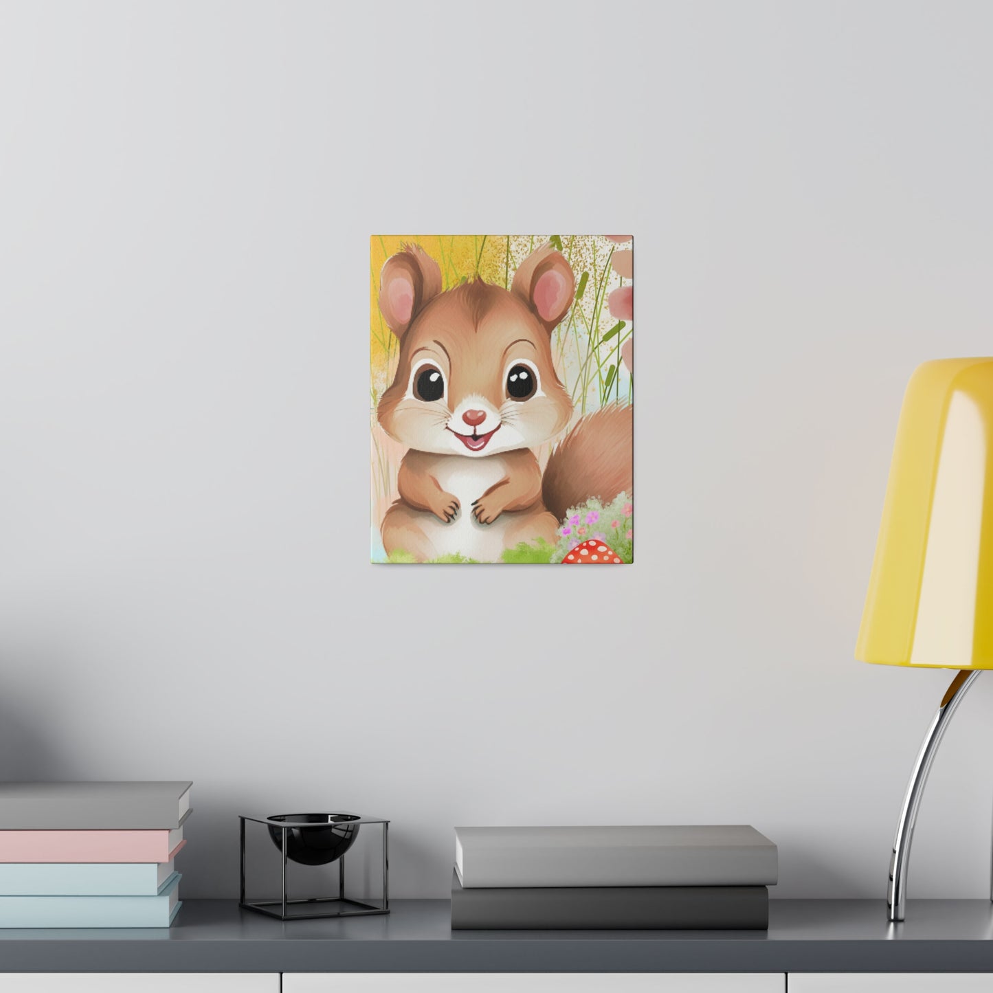 Baby Squirrel Matte Canvas Print, Stretched 0.75”