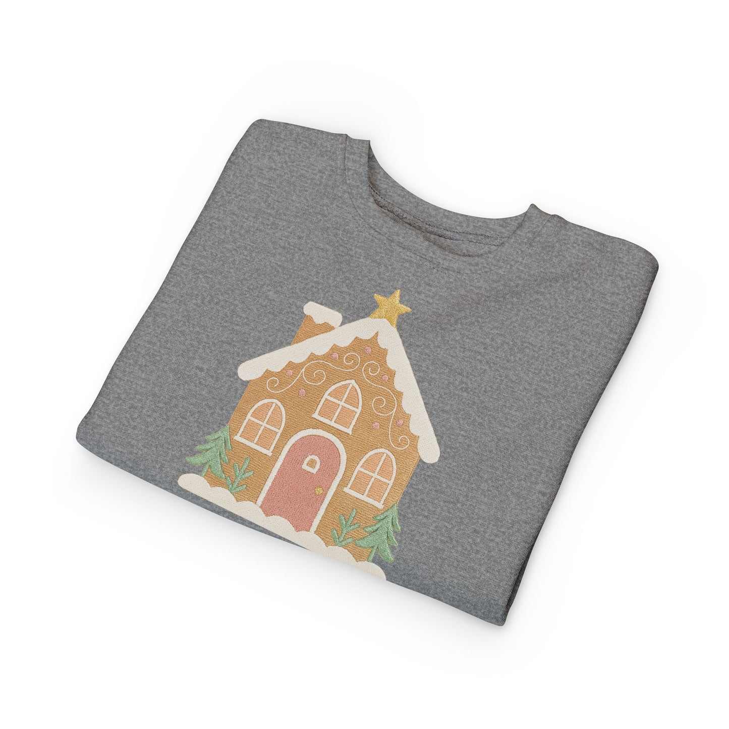 Toddler Sweatshirt - Cute Gingerbread House Christmas Pullover for Kids