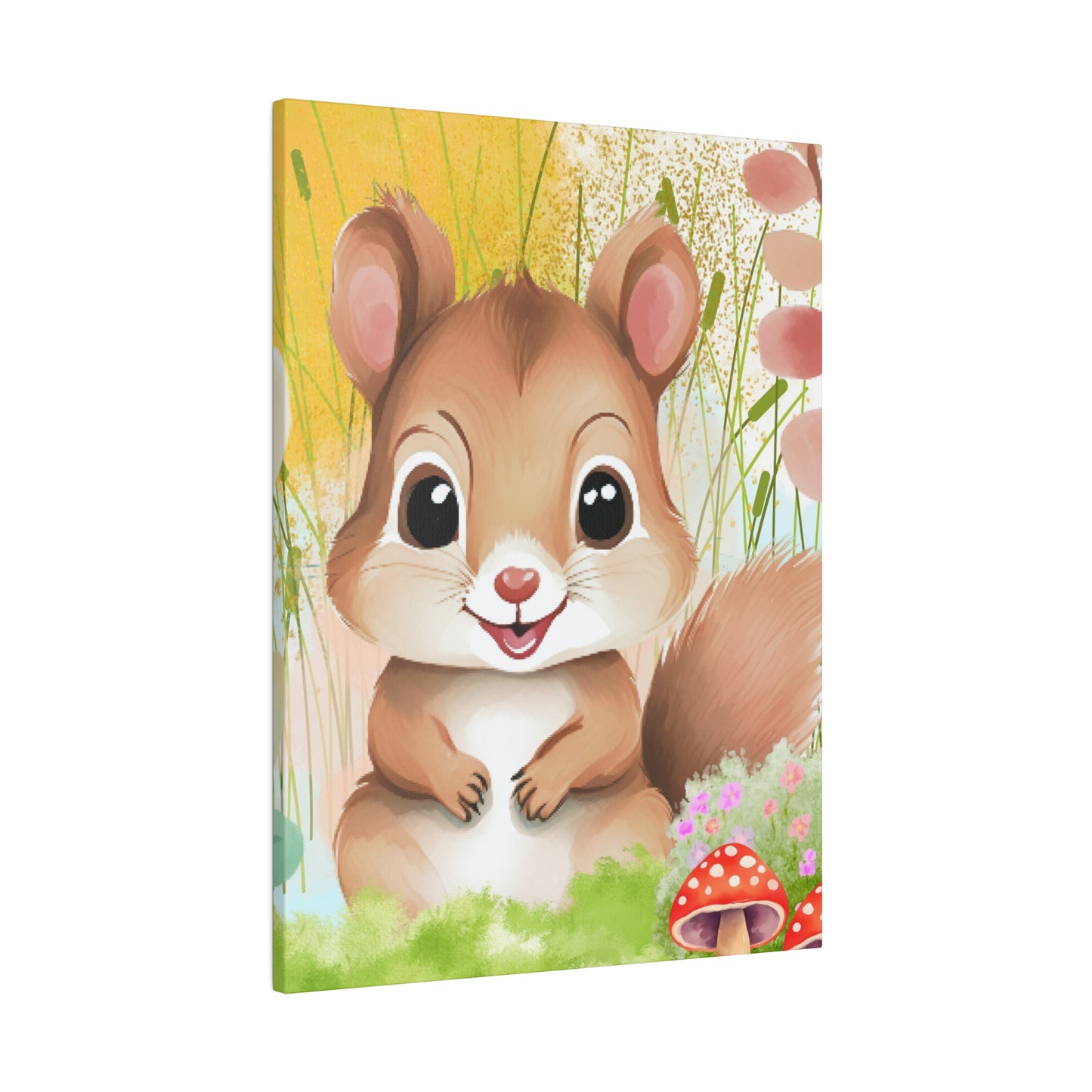 Baby Squirrel Matte Canvas Print, Stretched 0.75”