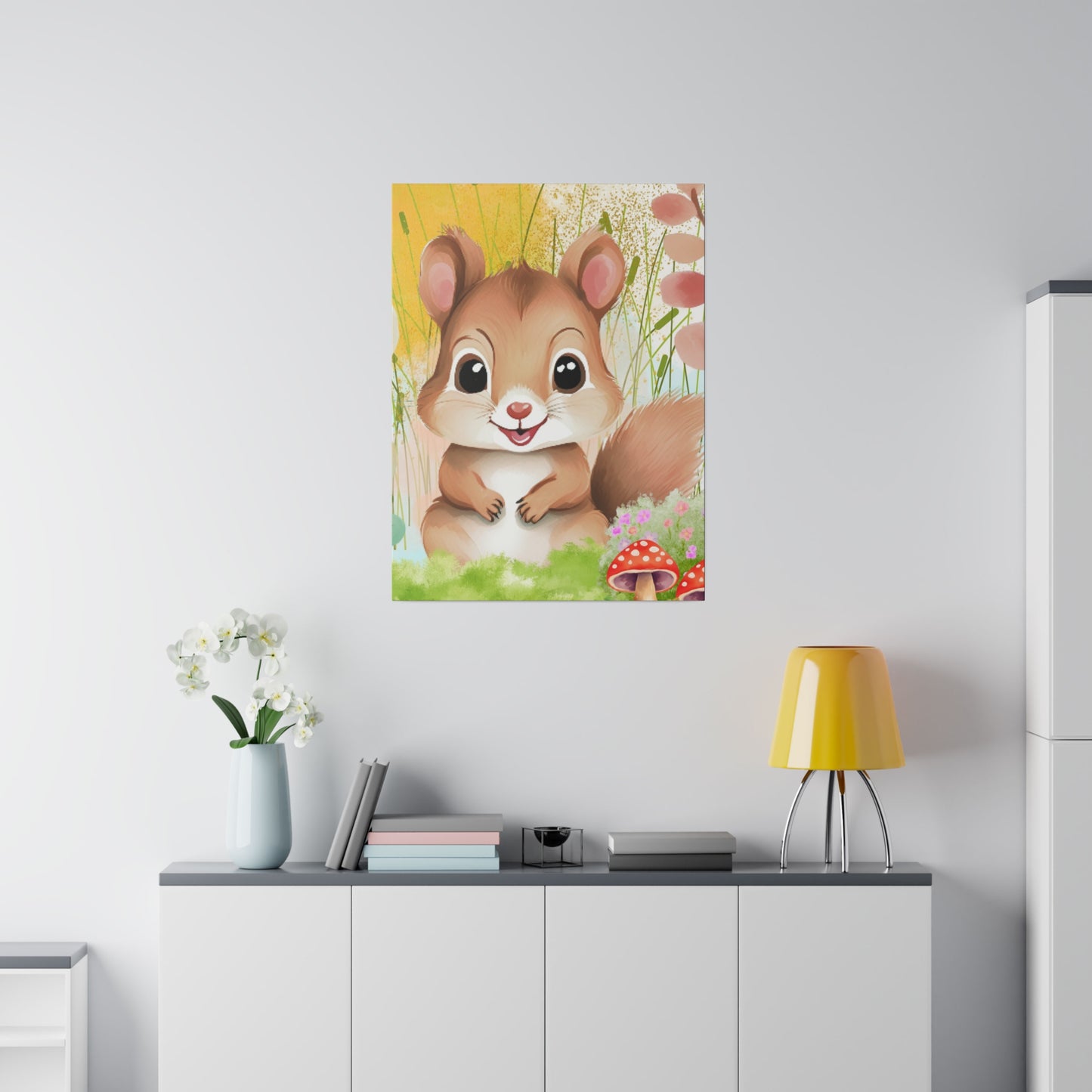 Baby Squirrel Matte Canvas Print, Stretched 0.75”