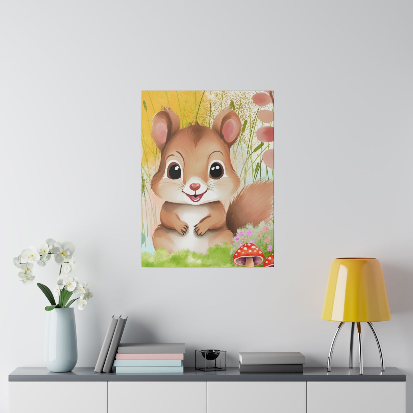 Baby Squirrel Matte Canvas Print, Stretched 0.75”