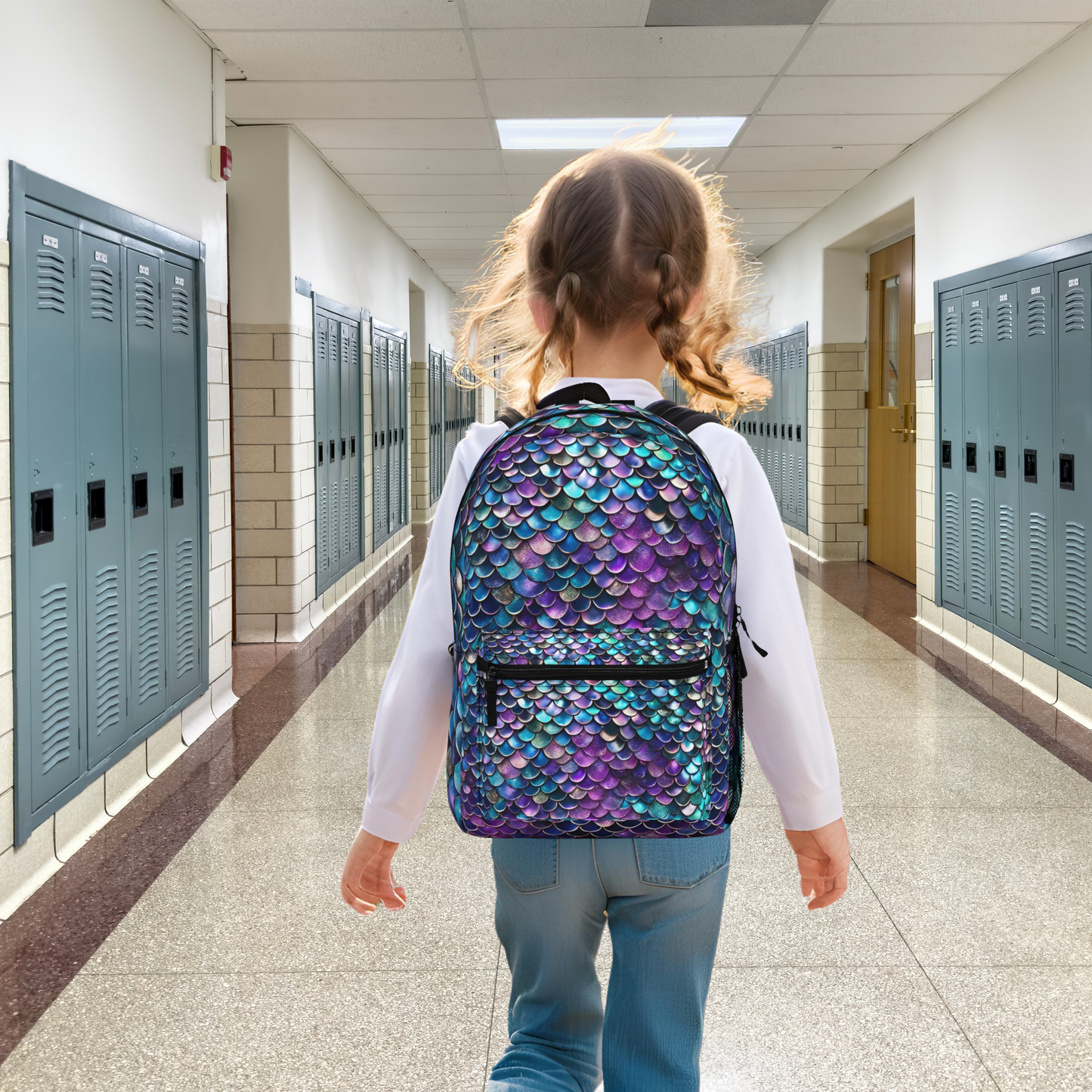 Lavender/ Aquamarine  Mermaid Scallops Backpack