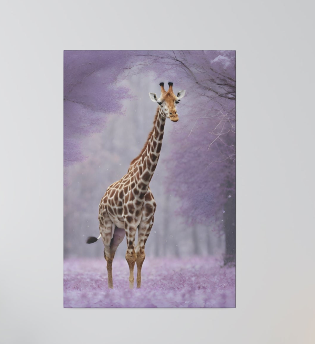 Jungle Giraffe Matte Canvas Art , Stretched 0.75”