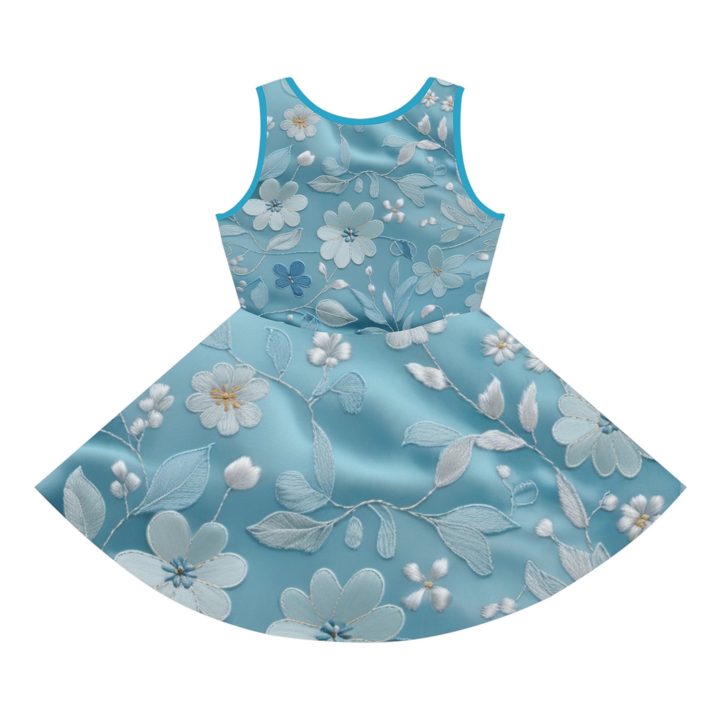 Blue Flowers Girls' Sleeveless Sundress