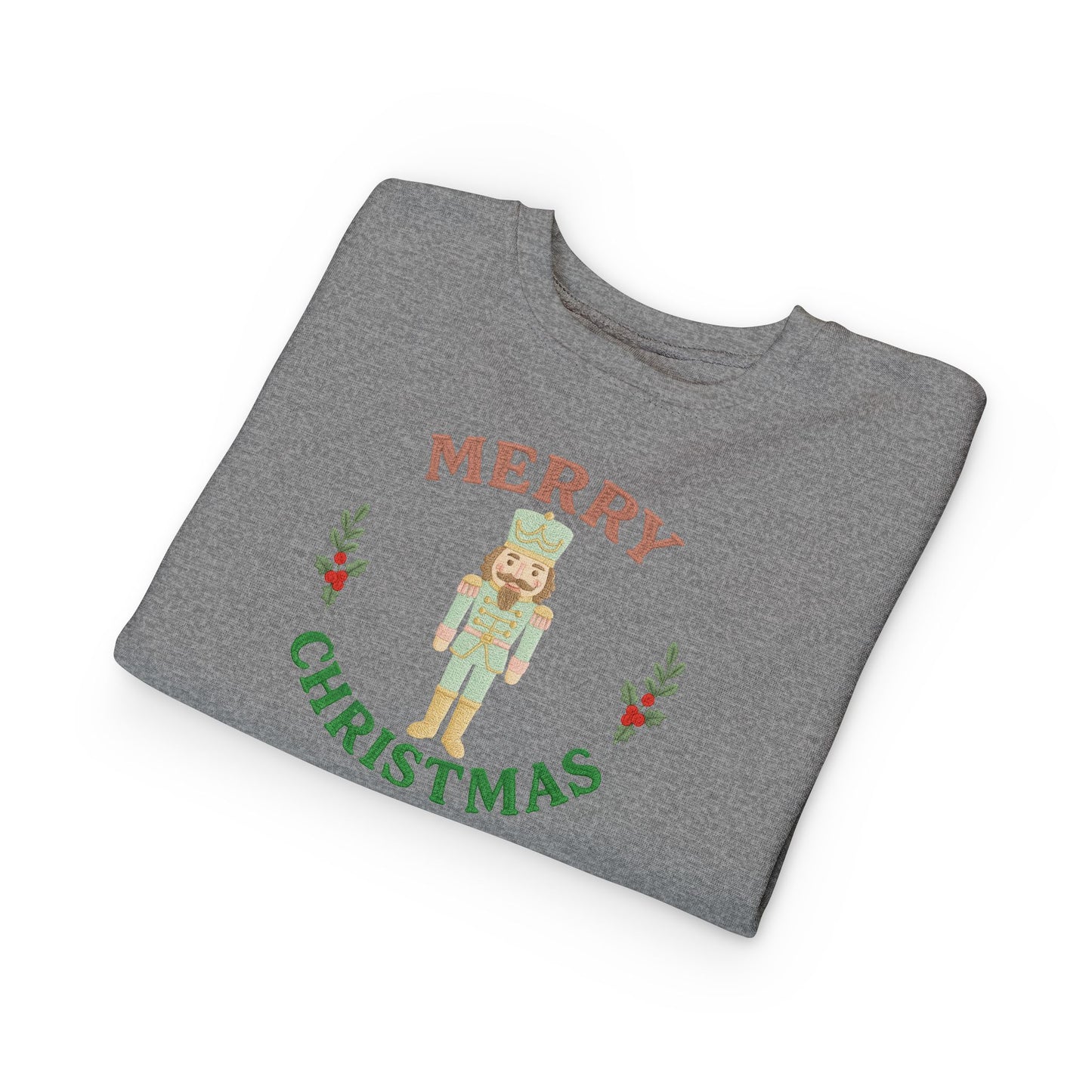 Toddler Sweatshirt — Merry Christmas Nutcracker Holiday Sweatshirt for Kids