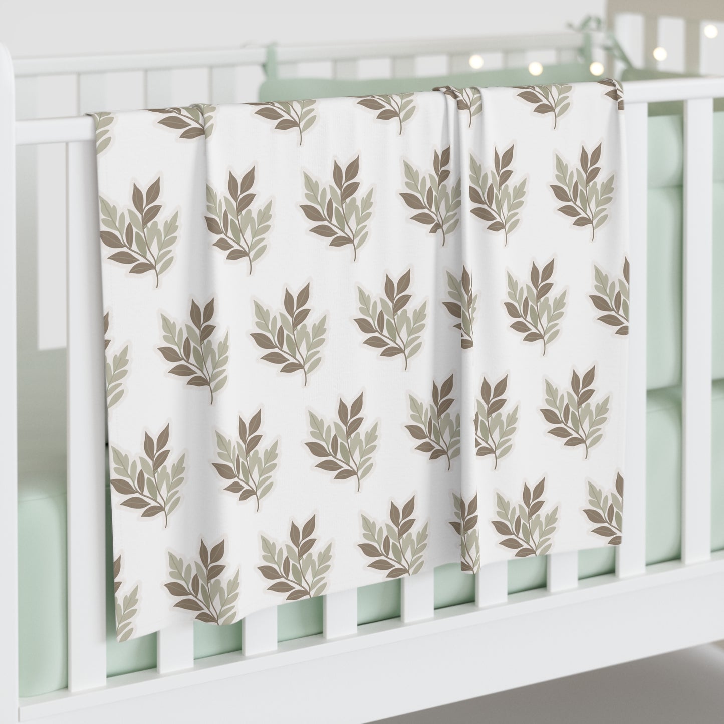 Brown Leaves Baby Swaddle Blanket