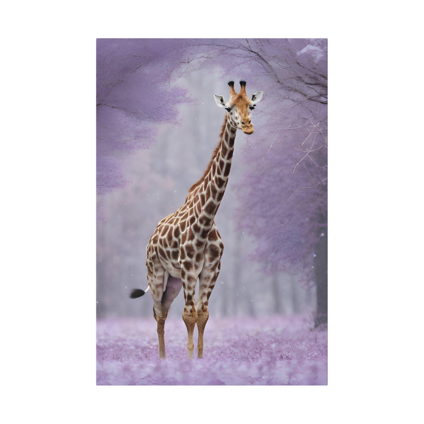 Jungle Giraffe Matte Canvas Art , Stretched 0.75”