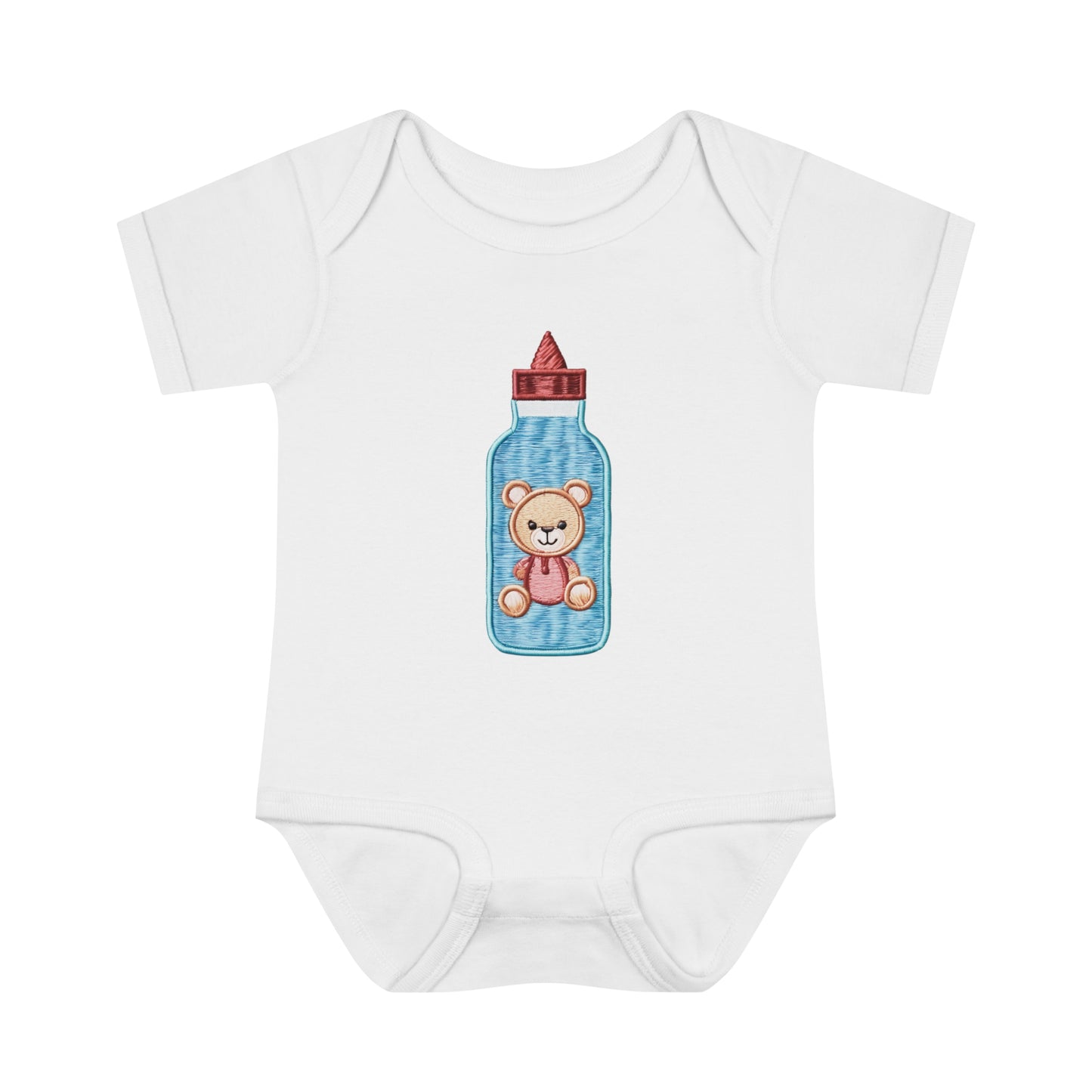 Bottle  One-Piece Design Infant Baby Rib Bodysuit