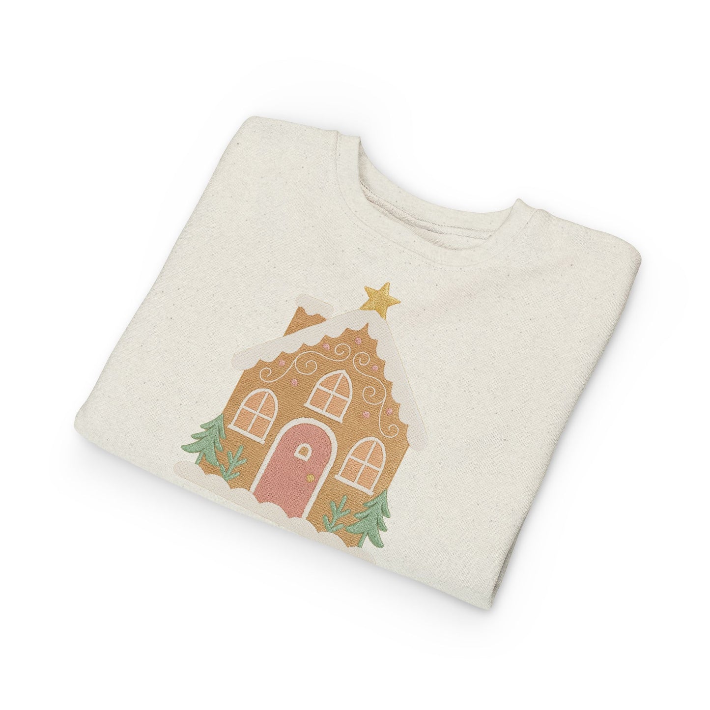 Toddler Sweatshirt - Cute Gingerbread House Christmas Pullover for Kids
