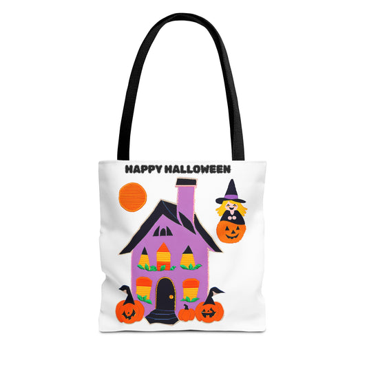 Halloween Haunted House Tote Bag