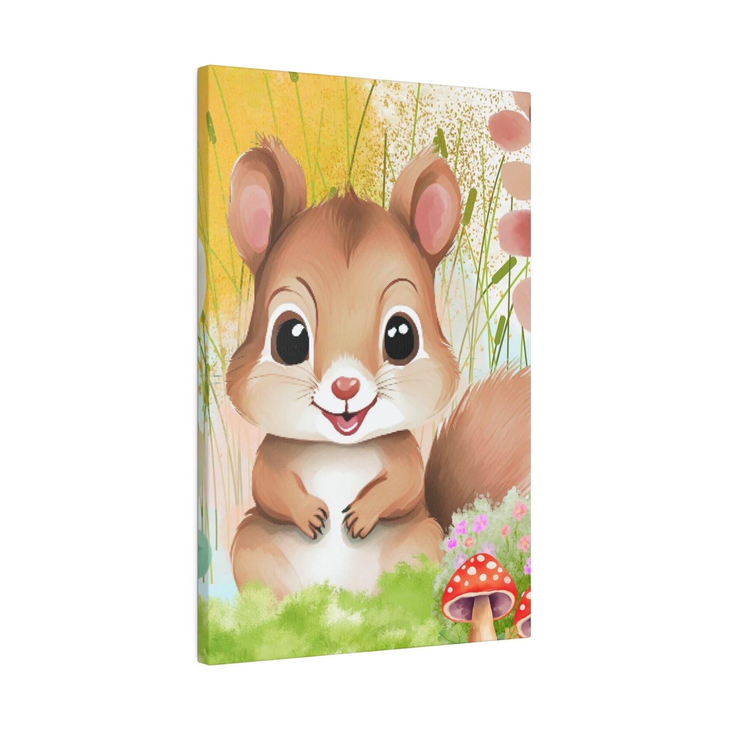 Baby Squirrel Matte Canvas Print, Stretched 0.75”