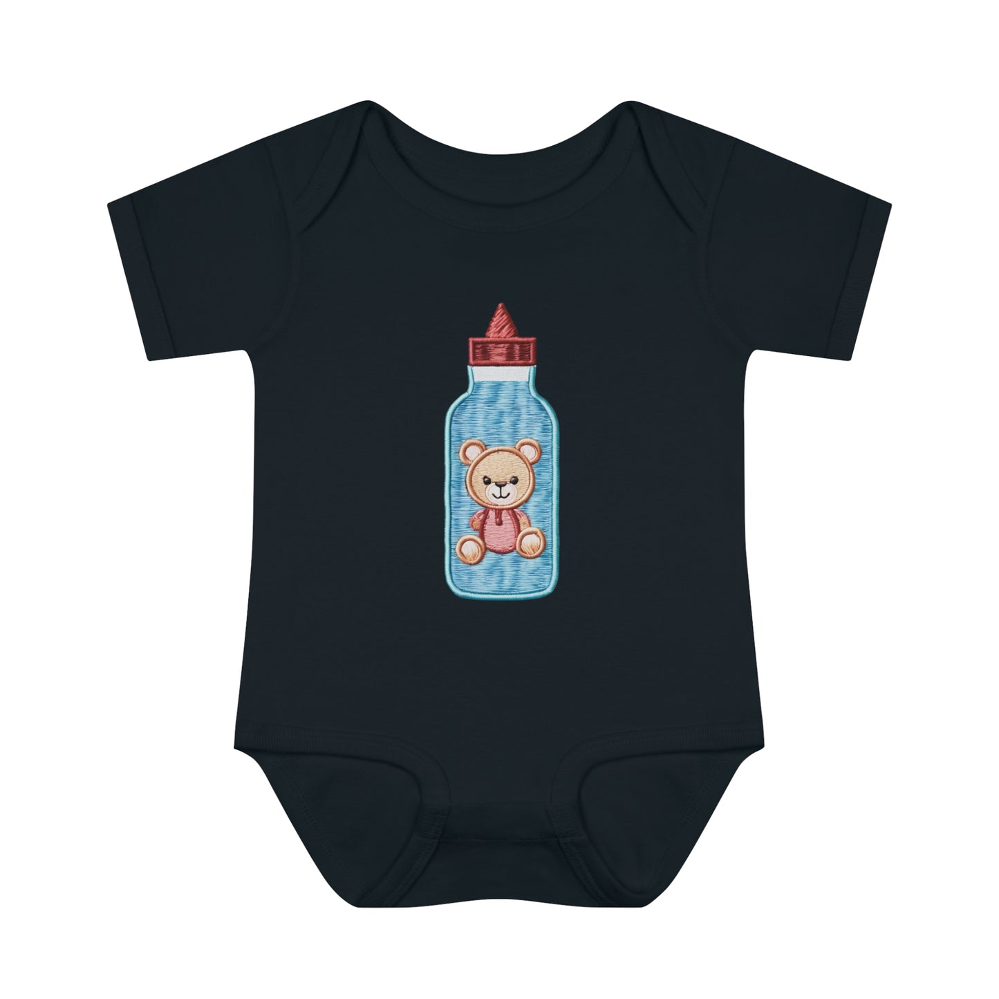 Bottle  One-Piece Design Infant Baby Rib Bodysuit